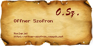 Offner Szofron névjegykártya